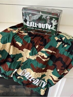 Men’s Camo Sleep shorts - Green/Brown